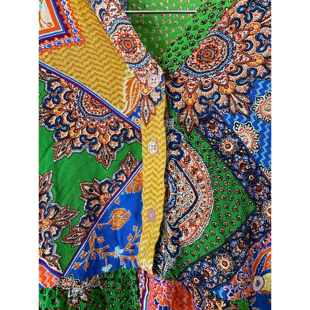 Colorful Patchwork Midi Dress - Picture 7 of 7